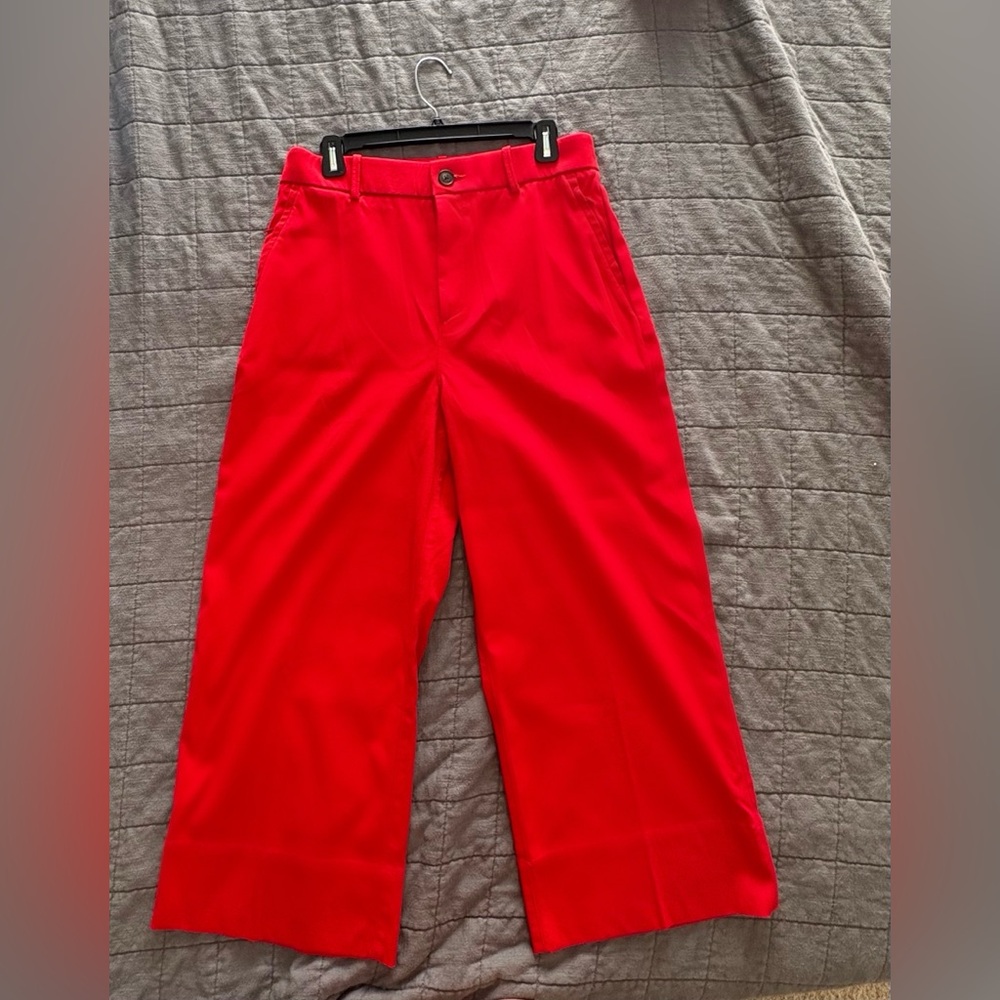 SPANX Women's Vibrant Red Cropped Pants